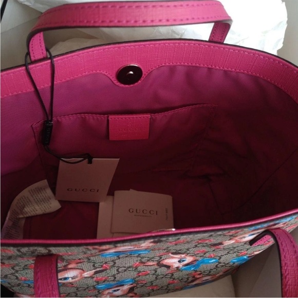 Gucci Pink and Blue Patterned Women's Bag - Picture 4 of 9